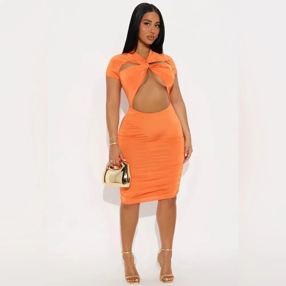 Skylar Dreams Micro Mini Dress - Orange